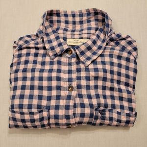 Abercrombie & Fitch Women's Button Down Polo Pink Sz L